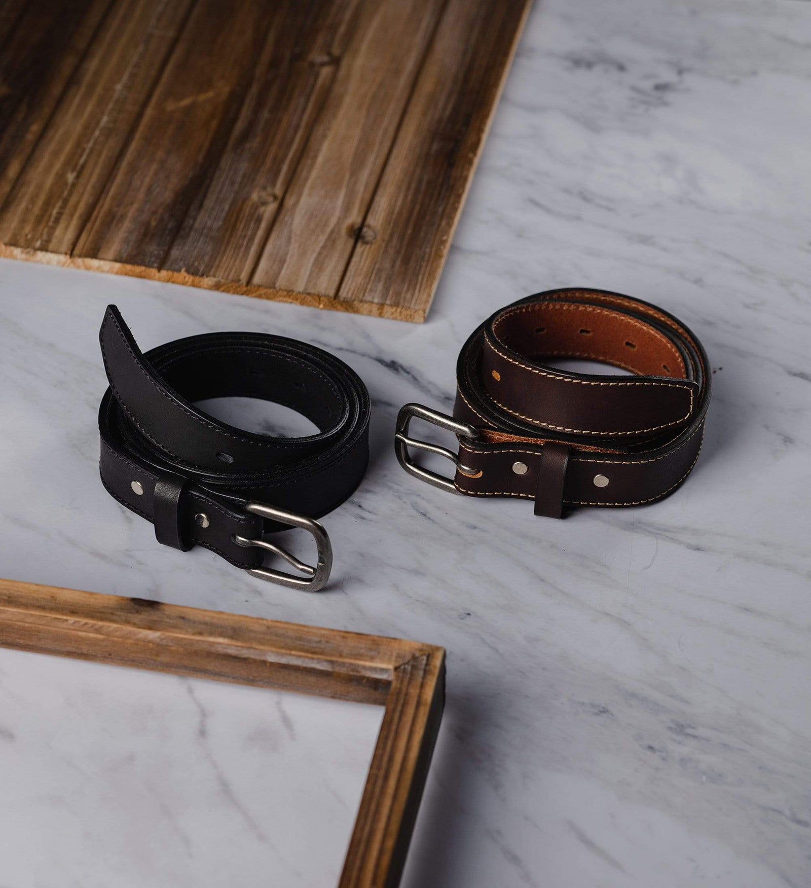 Main Street Forge Belt The Executive Leather 1.25 Inch Dress Belt | Made in USA | Full Grain Leather | Lifetime Warranty