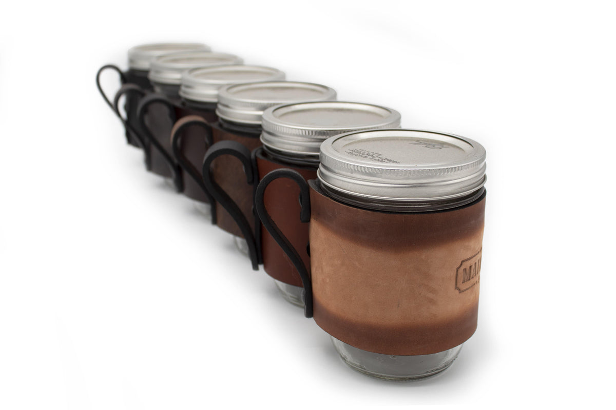 Main Street Forge Small Goods Mason Jar Wrap with Handle -  For Hot & Cold Drinks - Made in USA with Lifetime Warranty