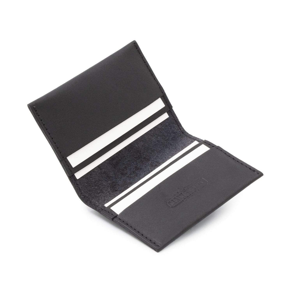 Main Street Forge Wallet Midnight Black Premium Full Grain Leather Business Card Case and Wallet - Lightweight &amp; Slim for Men &amp; Women 816895025376